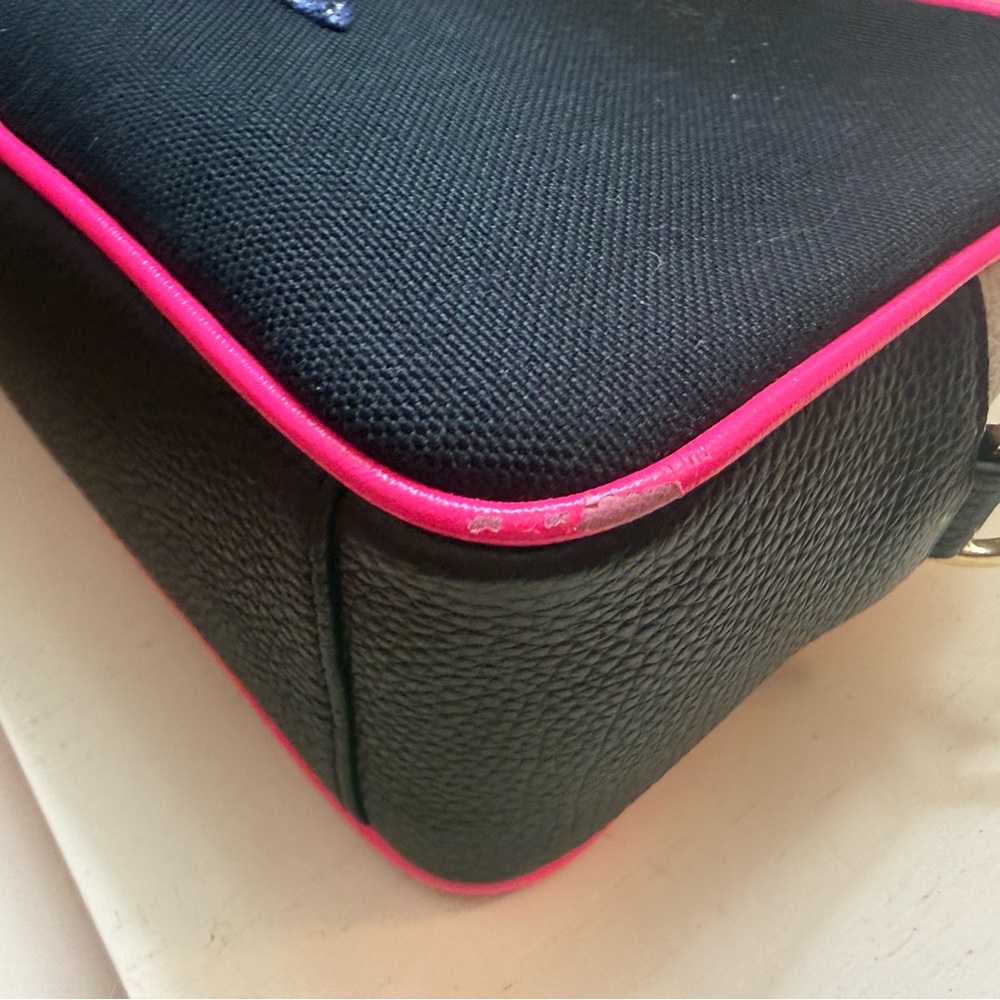 Golden Goose Black and Pink Cosmetic Bag with Glitter Star - Picture 6 of 11